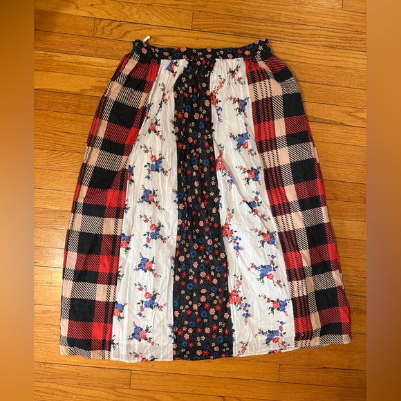 szL NWT Anthropologie Let Me Be Contrast Maxi Skirt